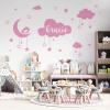 Wall Decal for Babies, Customizable, Clouds, Stars, Moon and Bird [Medium Yellow] view 2