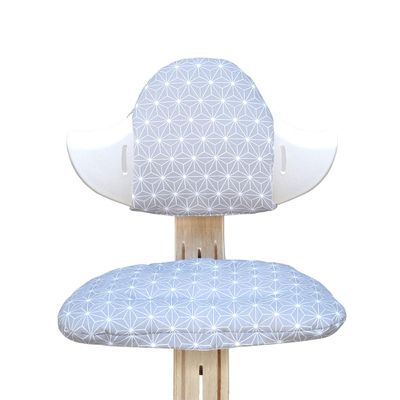 Blausberg Baby Seat Cushion Set for Evomove Nomi High Chair (Happy Star Gray)
