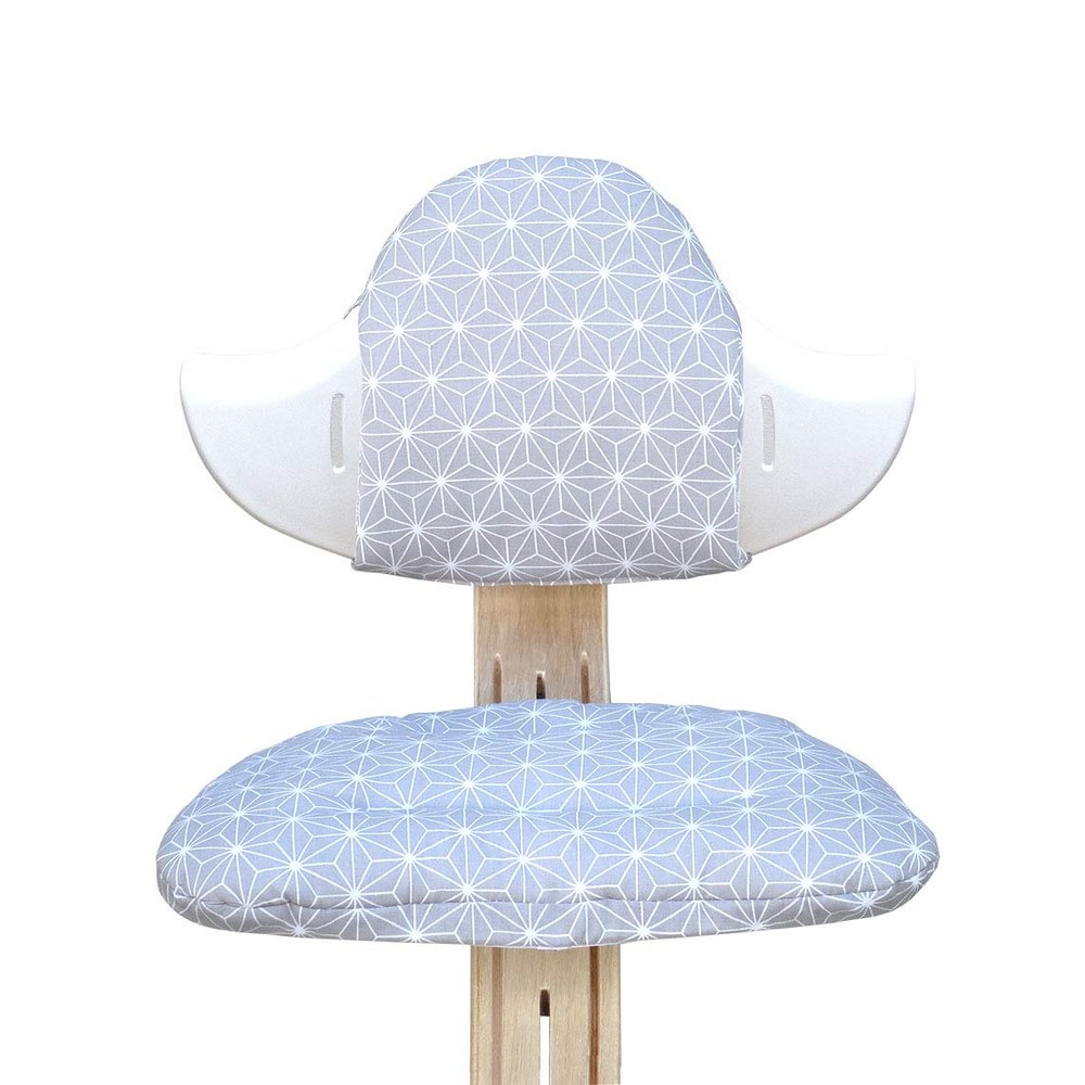 Blausberg Baby Seat Cushion Set for Evomove Nomi High Chair (Happy Star Gray)