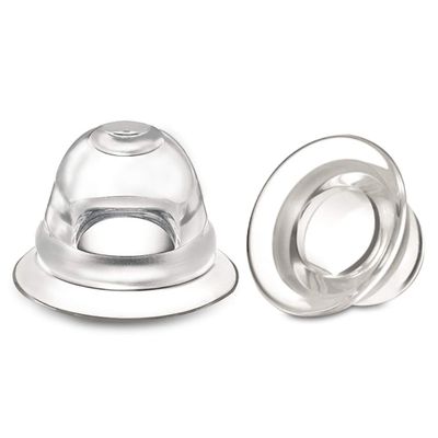 Welnove 4-Pack Nipple Suckers for Correcting Inverted Nipples, Soft Silicone, with Storage Case