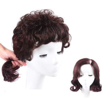 Human Hair Topper, Wavy Toupee, Natural Look, Invisible, 13 x 14 cm, 25 cm, Natural Color No. 1B