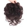 Human Hair Topper, Wavy Toupee, Natural Look, Invisible, 13 x 14 cm, 25 cm, Natural Color No. 1B view 2