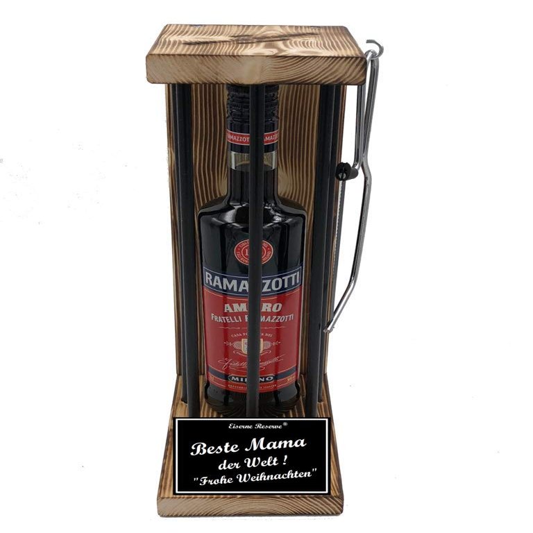 Christmas Gift for Mom: Ramazzotti Iron Reserve Black Edition with Saw, 0.70 L