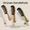 Onedor Extra-Long Handmade Green Sandalwood and Buffalo Horn Hair Comb view 4