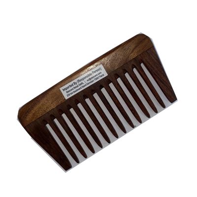 SVATV Handmade Rosewood Detangling Comb for Thick, Curly, and Wavy Hair, Wide-Tooth, Eco-Friendly, Non-Antistatic (S-1)