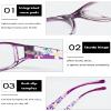 KOOSUFA Women's Reading Glasses, Full-Rim Floral Frame, Black, +5.5 view 4