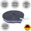 Twinkys Dog Style Reflective Dog Training Lead, Black, 30 m, 20 mm, Rubberized, with Hand Loop view 3