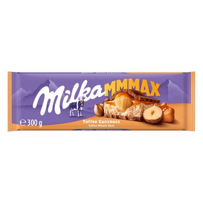 Milka MMMAX Toffee Whole Nut Alpine Milk Chocolate, 300 g
