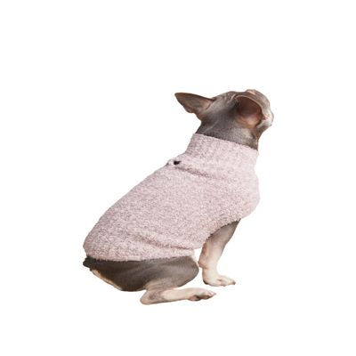 Barefoot Dreams CozyChic Ribbed Dog Sweater, Vintage Design, Pink