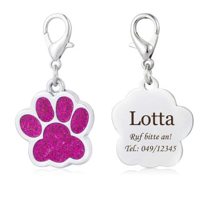 Paw Dog Tag with Engraving for Dogs and Cats