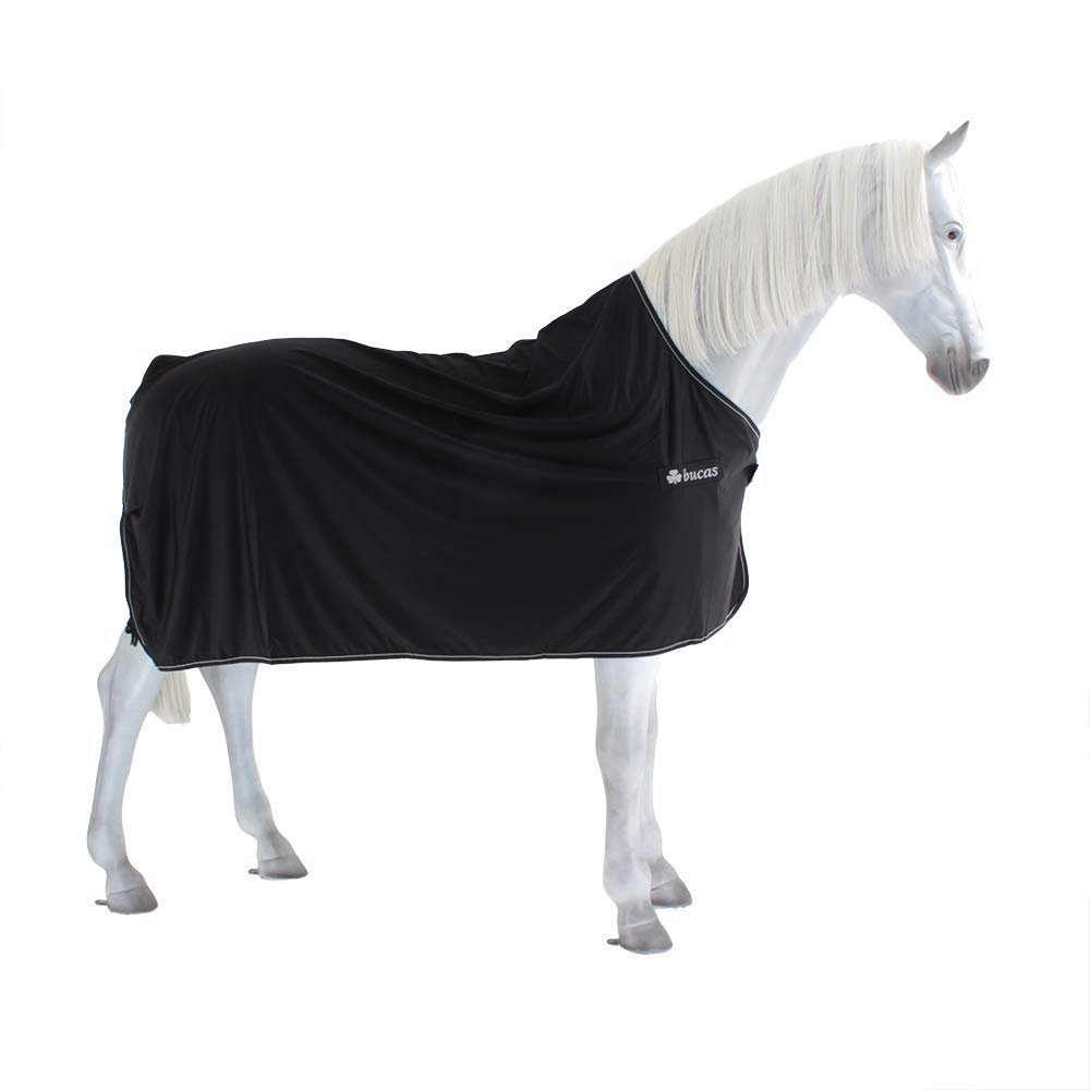 Bucas Panel Prize Cooler Horse Blanket, Black/Gray, 135 cm