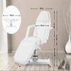 CLP Hydraulic Beauty Bed | Rotating Massage Bed with Synthetic Leather Upholstery, White view 2