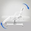 CLP Hydraulic Beauty Bed | Rotating Massage Bed with Synthetic Leather Upholstery, White view 3