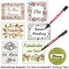 50x Blue Summer Flower Mix, 2 Sizes, Kosmetex Stickers for Bottles and Tins view 4
