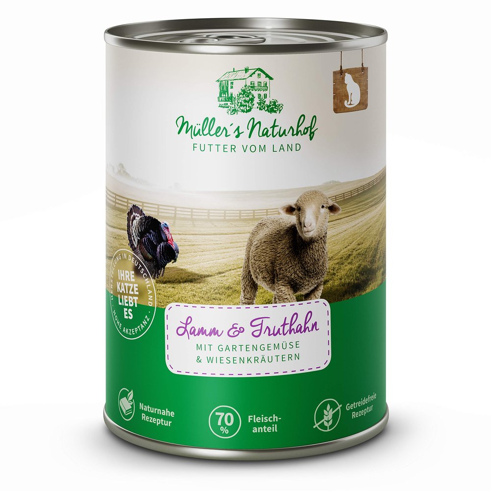 Müller's Naturhof* - Lamb - Wet Cat Food - 6 x 400 g