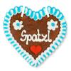 Gingerbread Heart with “Spatzl” Message, Approx. 12 cm, Gift for Your Partner view 1