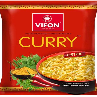 24x Vifon Chicken Curry Instant Noodle Soup, 70 g (Carton)