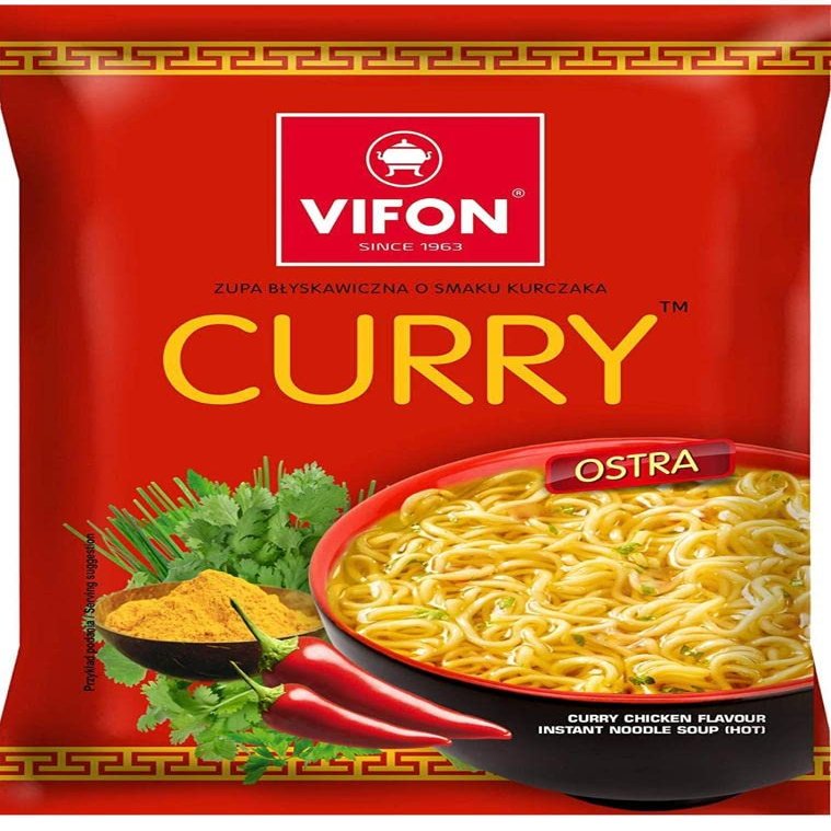 24x Vifon Chicken Curry Instant Noodle Soup, 70 g (Carton)
