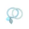 Twisted Phone-Cord Hair Ties, Blue, 2-Pack view 1