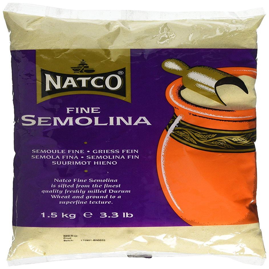Natco Fine Semolina, Sifted, 1.5 kg Bag