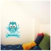 Samunshi Turquoise Owl Door Sign Wall Decal with Customizable Name, 40 x 35 cm view 3