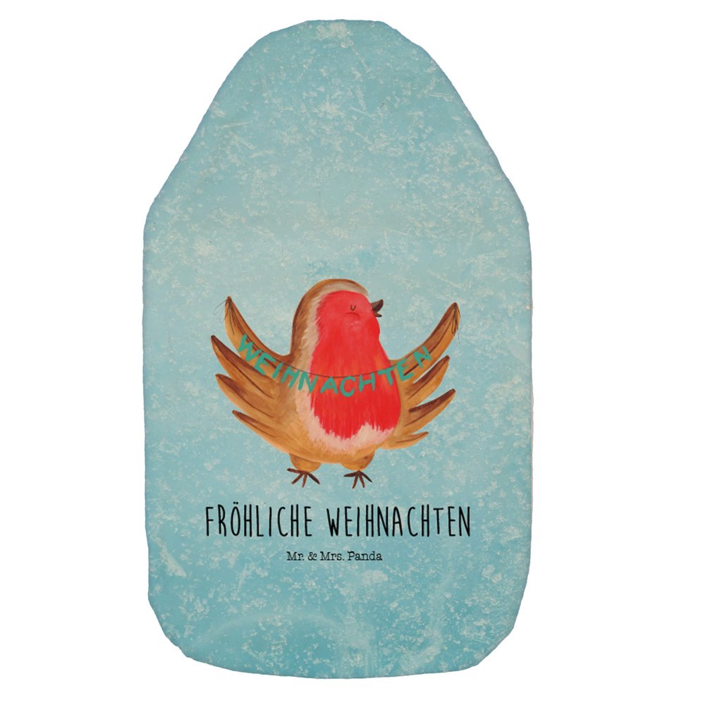 Mr. & Mrs. Panda Robin Christmas Hot Water Bottle with Cover