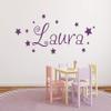 timalo Personalized Name and Stars Wall Decal for Kids, Dark Brown, 20 cm, 10 Stars view 3