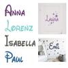 timalo Personalized Name Wall Decal for Children with Stars, Light Blue, 40 cm, 20 Stars view 2