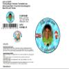 Firefighter Birthday Cake Topper, Edible Cake Image, Round 20 cm, Turquoise view 2