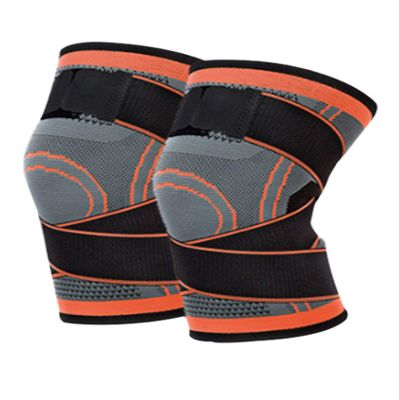 Bestgift Stretchable Knee Brace, 1 Piece, Size S, Gray + Orange