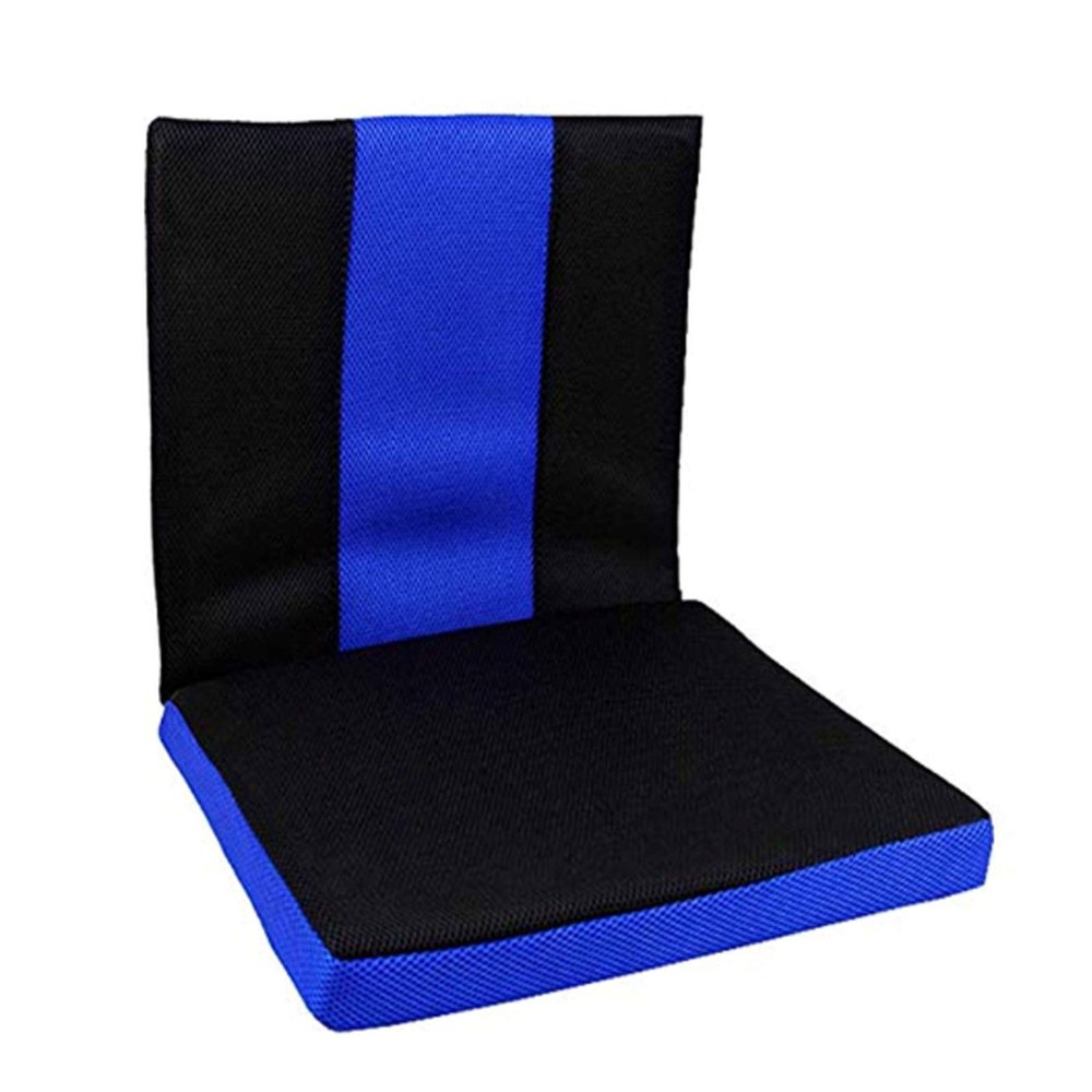 YAOBAO Wheelchair Cushion, Pressure-Relief Backrest and Seat Cushion for Back, Sciatic and Tailbone Pain (Blue)