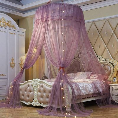 KongEU Romantic Elegant Princess Lace Dome Mosquito Net Bed Canopy Curtain for Indoor and Outdoor Use