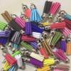 Egurs Mixed-Color Faux Suede Tassels with Caps for Jewelry Making, Keychains, Phone Charms, DIY Earrings and Necklace Charms, 88 mm, 30 Pieces view 2