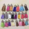 Egurs Mixed-Color Faux Suede Tassels with Caps for Jewelry Making, Keychains, Phone Charms, DIY Earrings and Necklace Charms, 88 mm, 30 Pieces view 3