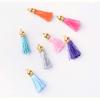 Egurs Mixed-Color Faux Suede Tassels with Caps for Jewelry Making, Keychains, Phone Charms, DIY Earrings and Necklace Charms, 88 mm, 30 Pieces view 4
