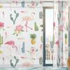 Mnsruu Flamingo Voile Curtains, 2 Panels, 198 cm Long view 2
