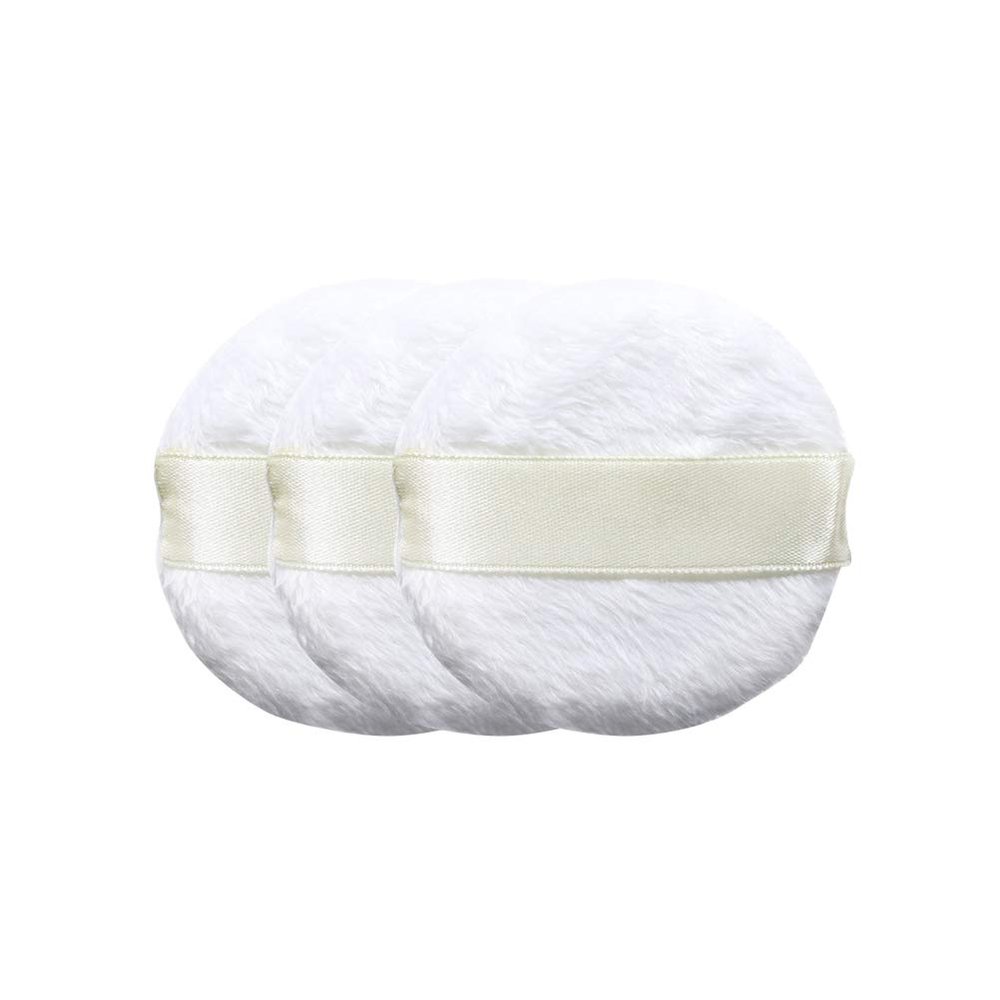 Lurrose 3-Piece Soft Plush Powder Puffs with Ribbon for Face and Body