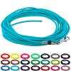 LENNIE Round BioThane Long Training Leash for Dogs 25 kg+, 8 mm, 1 m, No Hand Loop, Cyan/Turquoise view 1