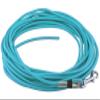 LENNIE Round BioThane Long Training Leash for Dogs 25 kg+, 8 mm, 1 m, No Hand Loop, Cyan/Turquoise view 2