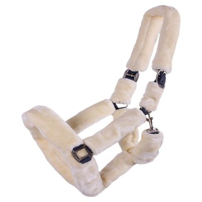 ARBO-INOX Faux Fur Halter, Cuddle Halter (Pony, Cream)