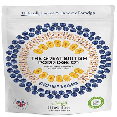 The Great British Porridge GB Blueberry and Banana Porridge, 400 g