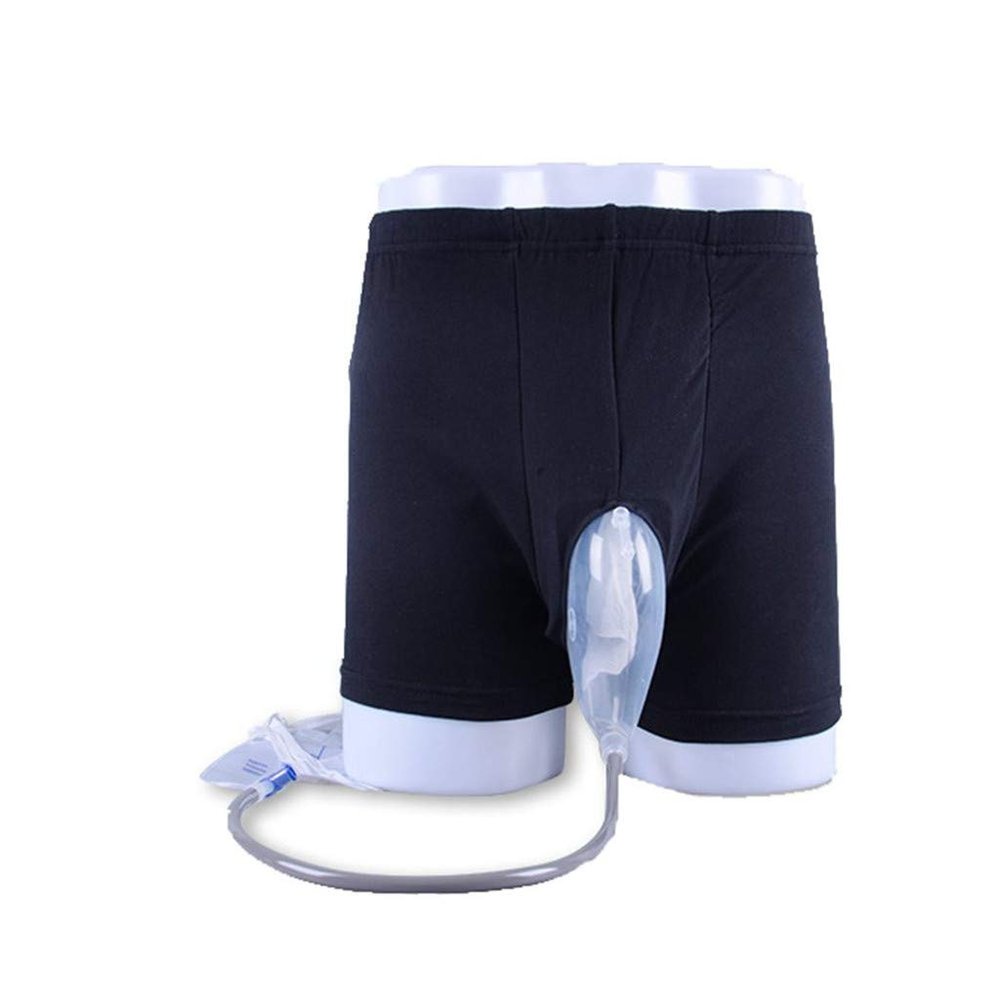 JHKJ Men's Incontinence Underwear with 1,000 mL Wearable Urine Collector