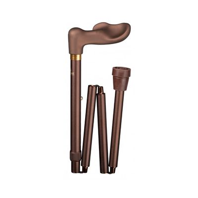 Gastrock Deluxe Fischer Folding Walking Cane, Soft Bronze, Right-Handed