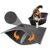 Mooyii Cat Litter Mat, 75 x 55 cm, Honeycomb Design, Waterproof Double Layer, Black (XS: 30 x 30 cm) view 1