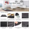 Mooyii Cat Litter Mat, 75 x 55 cm, Honeycomb Design, Waterproof Double Layer, Black (XS: 30 x 30 cm) view 2