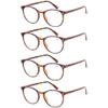 Retro Round Reading Glasses for Men and Women, 4-Pack view 1