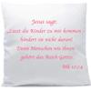 SL-Store Baptism Cushion with Name, Teddy, Candle and Bible, 40 x 40 cm, with Baptismal Verse and Filling view 2