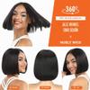 NOBLE Black Bob Wig for Women, Short Straight T-Part HD Lace Front, 150% Density, Heat-Resistant Synthetic Hair view 2