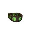 Dog Collar, Paw Patterned Webbing view 1