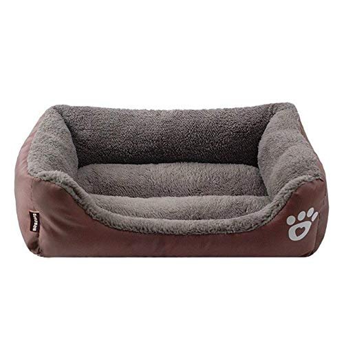 Mooyii Reversible Dog Bed, Pet Cushion, Cat Bed, Dog Basket, S–XXXL (Coffee, S)